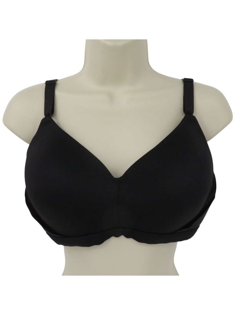 Warners Women Large RN2231A Smoothing Comfort Wireless Lift T Shirt Bra Black
